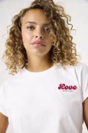 Garcia t-shirt off-white met hartjes logo