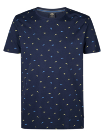 Petrol T-shirt all over print shark navy blue