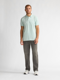 Petrol polo geweven mint groen