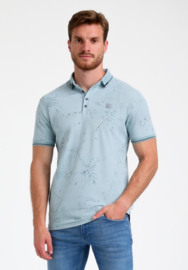 Gabbiano polo brigh blue met print 235526