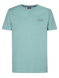 Petrol t-shirt aqua green backprint auto