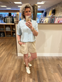 Garcia linnen short zand kleur