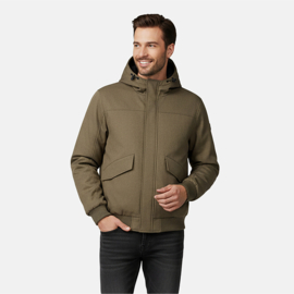 Cars Frayall olijf groen met een vaste capuchon.