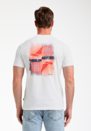Gabbiano T-shirt ecru met backprint 155515