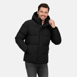 Cars Jaxham  zwart bubble coat recht model met afritsbare capuchon
