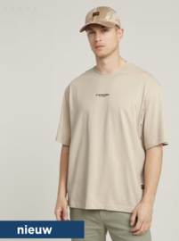 G-star beige t-shirt  over-sized model Center Chest