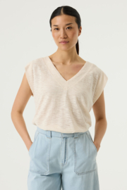Garcia top V-hals beige