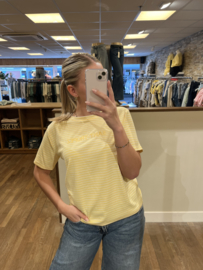Saint tropez gestreept t-shirt geel met wit