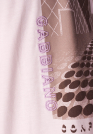 Gabbiano T-shirt Bara wit met bruine backprint