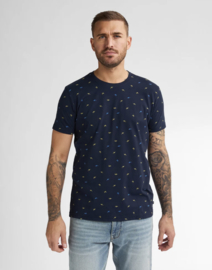 Petrol T-shirt all over print shark navy blue