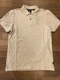 Petrol polo ecru grijs gemeleerd pol913