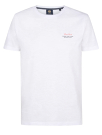 Petrol t-shirt wit backprint auto