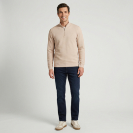 Cars sweater  Ycano met rits zand kleur