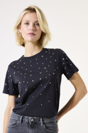 Garcia t-shirt met studs antraciet
