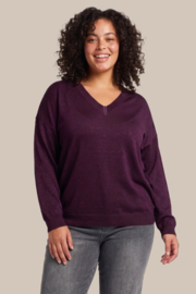 Exxcellent kirsten  lurex trui met v-hals