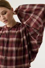 Garcia ruit blouse bordeaux crème