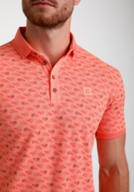 Gabbiano polo met blokjes print light coral 235530