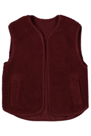 Garcia bodywarmer bordeaux  twee kanten draagbaar teddy en ribcord