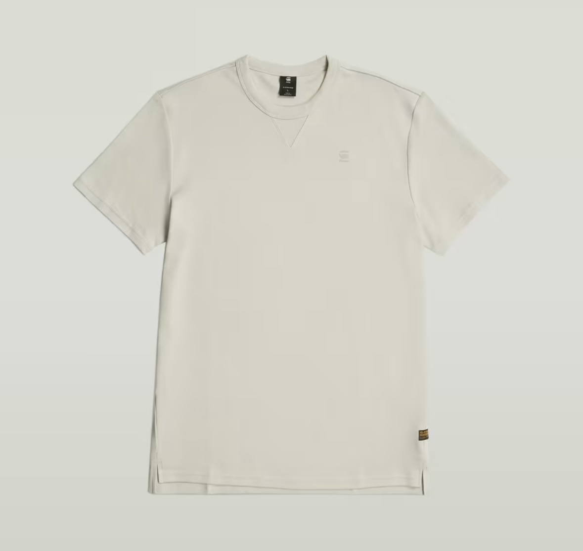 G-star t-shirt klein logo sand kleur