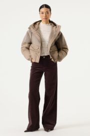 Garcia jack vilt met nylon kleur taupe