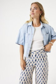 Garcia blouse korte denim blouse bleach boxy-fit