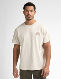 Petrol T-shirt creme met backprint 621