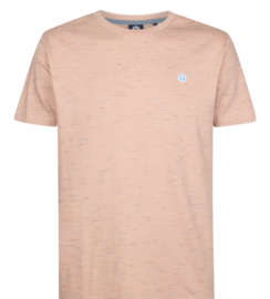 Petrol t-shirt oud roze met grijs blauw gemeleerd TSR641