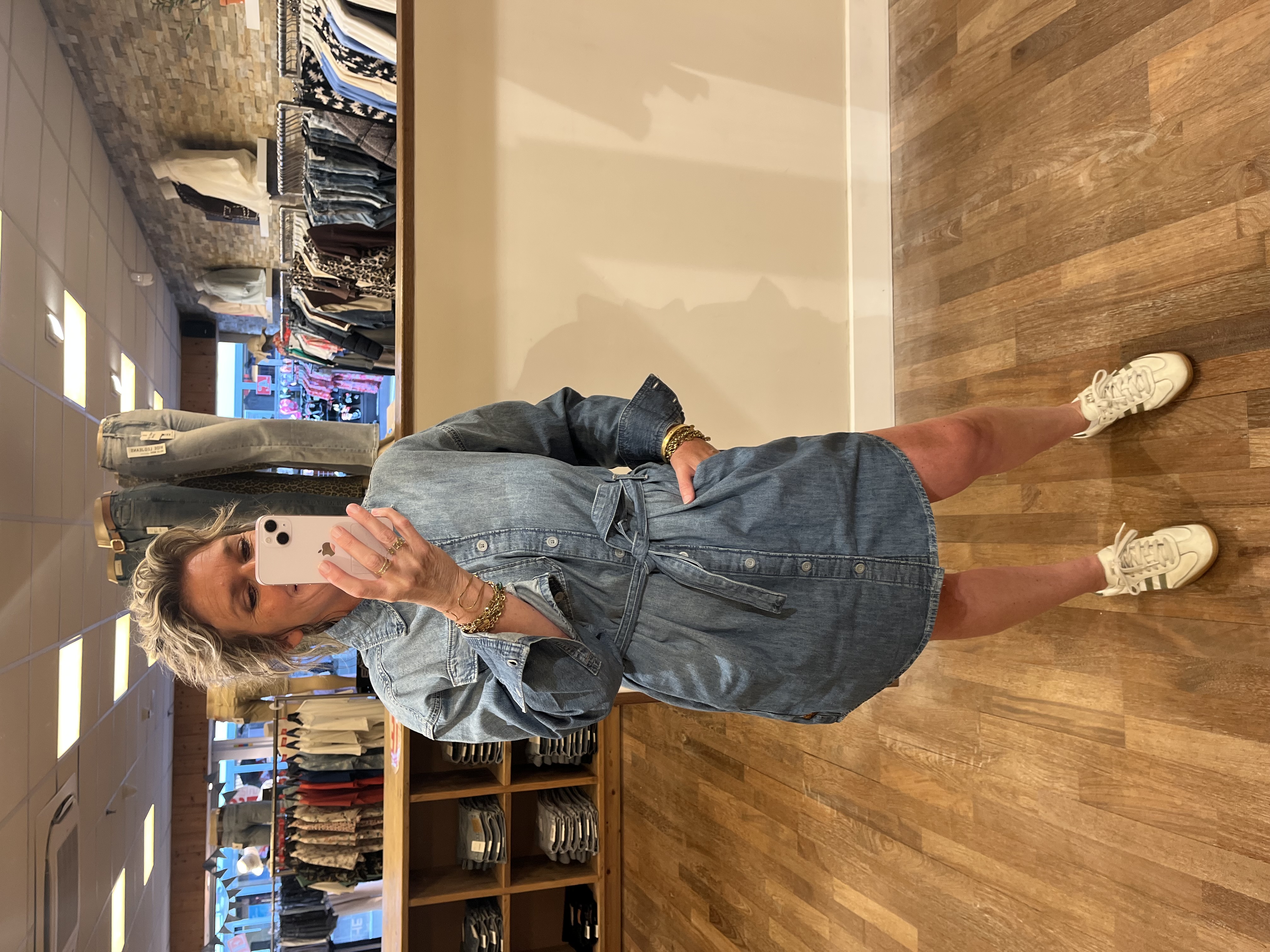 G-star belted t-shirt denim dress