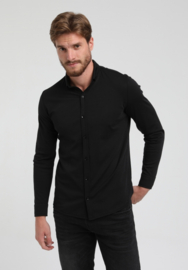 Gabbiano stretch shirt zwart slim fit ( hoef je niet te strijken)