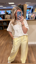 Pantalon geel wide-leg