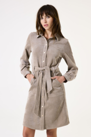 Garcia jurk ribcord taupe