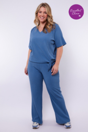 Exxellent ''Ailani'' pants jeans blauwe kleur crepe stof