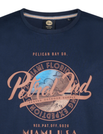Petrol T-shirt navy met petrol logo 602
