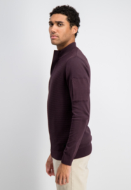 Gabbiano Hoyt  trui met rits  donker bordeaux.