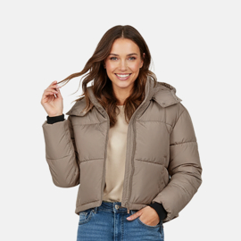 Cars  Mylo kort model taupe met capuchon