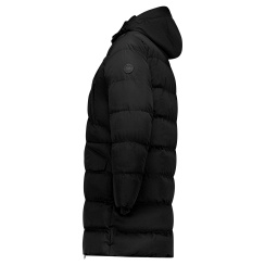 Cars Yelma zwart half lang model. 2 way zip en afritsbare capuchon