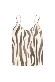 Garcia top beige/bruin geprint