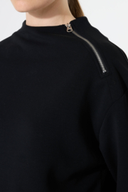 Garcia sweater met rits zwart