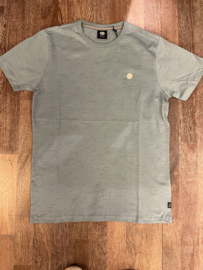 Petrol t-shirt zeegroen met bewerkte streepjes erin 641