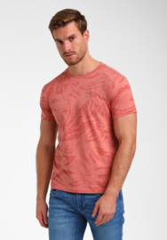 Gabbiano  T-shirt sunset rood bewerkt