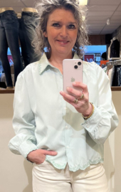 Blouse mint groen met streepje