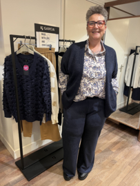Exxcellent Myra mouwloos vest donkerblauw met lurex draad