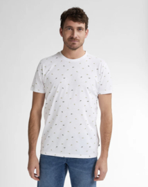 Petrol T-shirt all over print shark wit