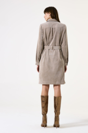 Garcia jurk ribcord taupe
