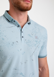 Gabbiano polo brigh blue met print 235526