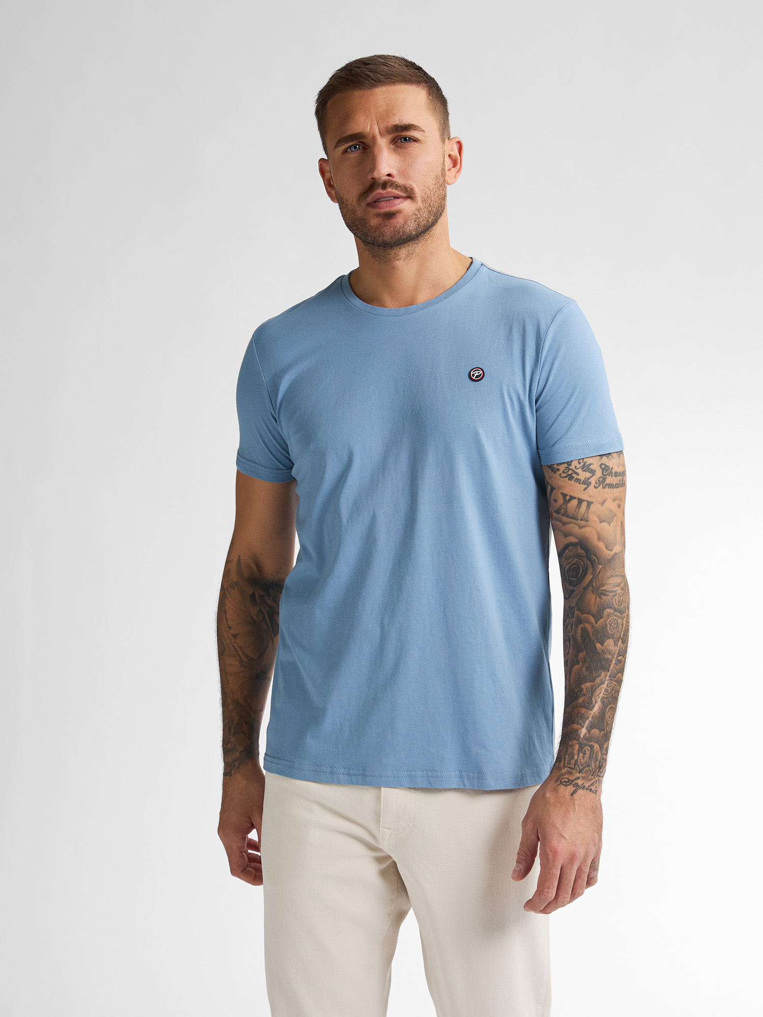 Petrol t-shirt basic baby blauw TSR002