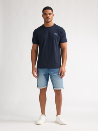 Petrol denim short medium used 5752