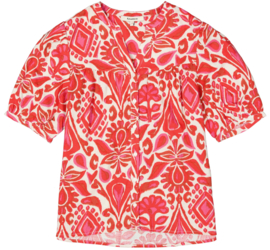 Garcia blouse roze rood geprint