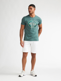 Petrol T-shirt met classic logo zeegroen