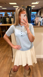 Rok wol wit fijn gebreid geplooid